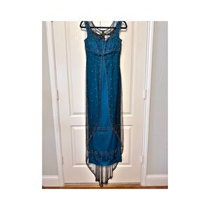 Amber Nicole Collection Teal Vintage Y2K Evening Gown Size 6
